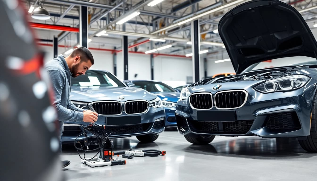 Verbessere dein Fahrzeug mit BMW Nachrüstung durch qualifizierte Techniker in einer modernen Werkstatt.