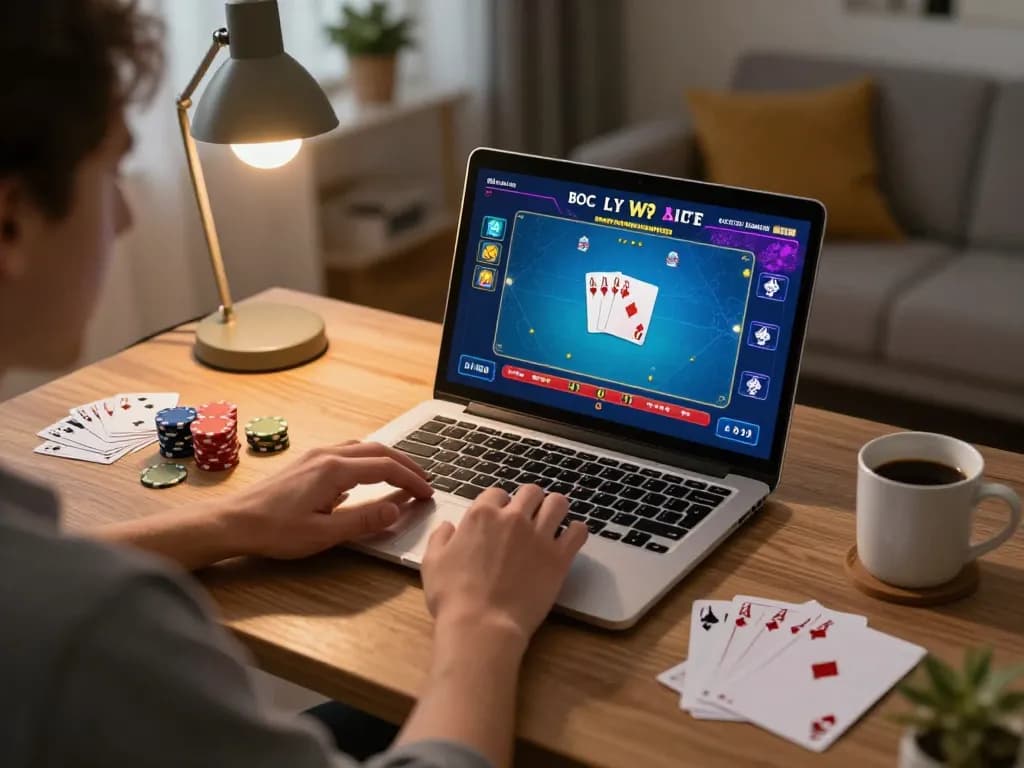 Player enjoying an exciting poker session on SC88E, showcasing dynamic gameplay and strategic focus.