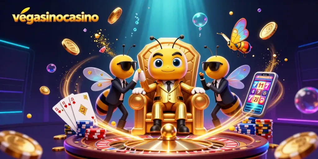 Experience successful gameplay at vegasinocasino with a vibrant 3D casino illustration showcasing thrilling action and rich details.