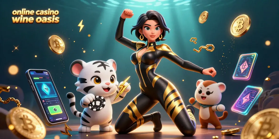 Play exciting games in an online casino ohne oasis, featuring vibrant 3D characters and crypto elements.