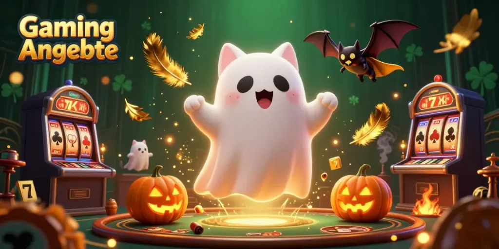 Spielen Sie bei den besten Gaming Angeboten in einem lebendigen Casino mit einem freundlichen Gespenstkätzchen und einem Vampirfledermaus-Partner.