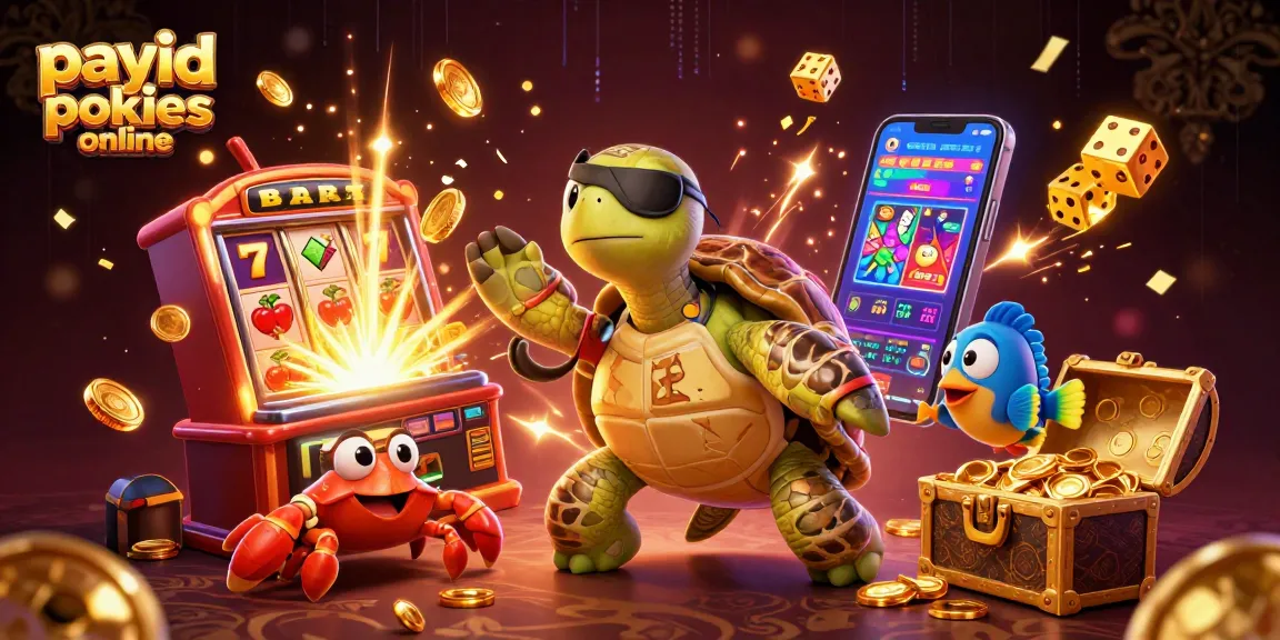 Play payid pokies online with vibrant characters and a dynamic casino scene.