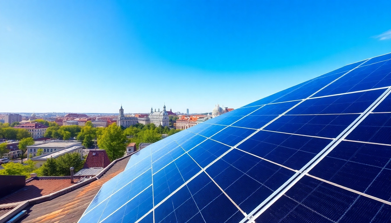 Effiziente Pv anlagen wien auf Dächern von modernen Gebäuden in Wien.